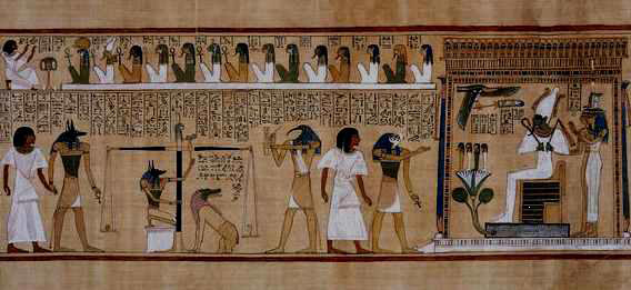 4 tableaux - Scène du tribunal d’Osiris